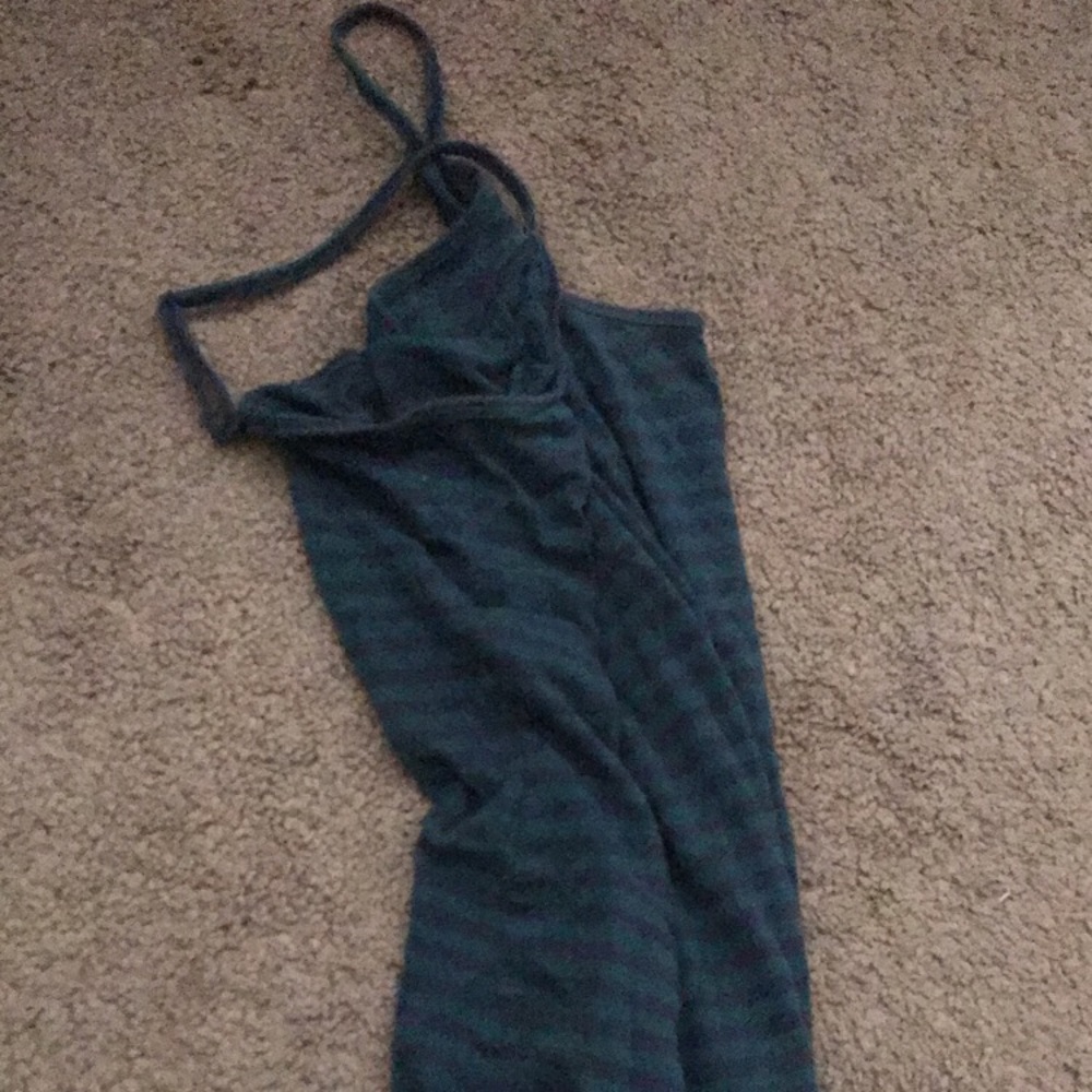 Green/blue stripped tank top